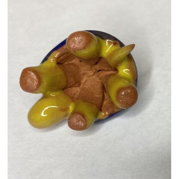 Miniature Tiny Blue Turtle Clay Figurine Dollhouse 1.5" Plant Decor - Picture 4 of 5